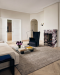 Tapis Kelly série 100% laine naturelle et viscose fait main pour salon, séjour, chambre PIERRE