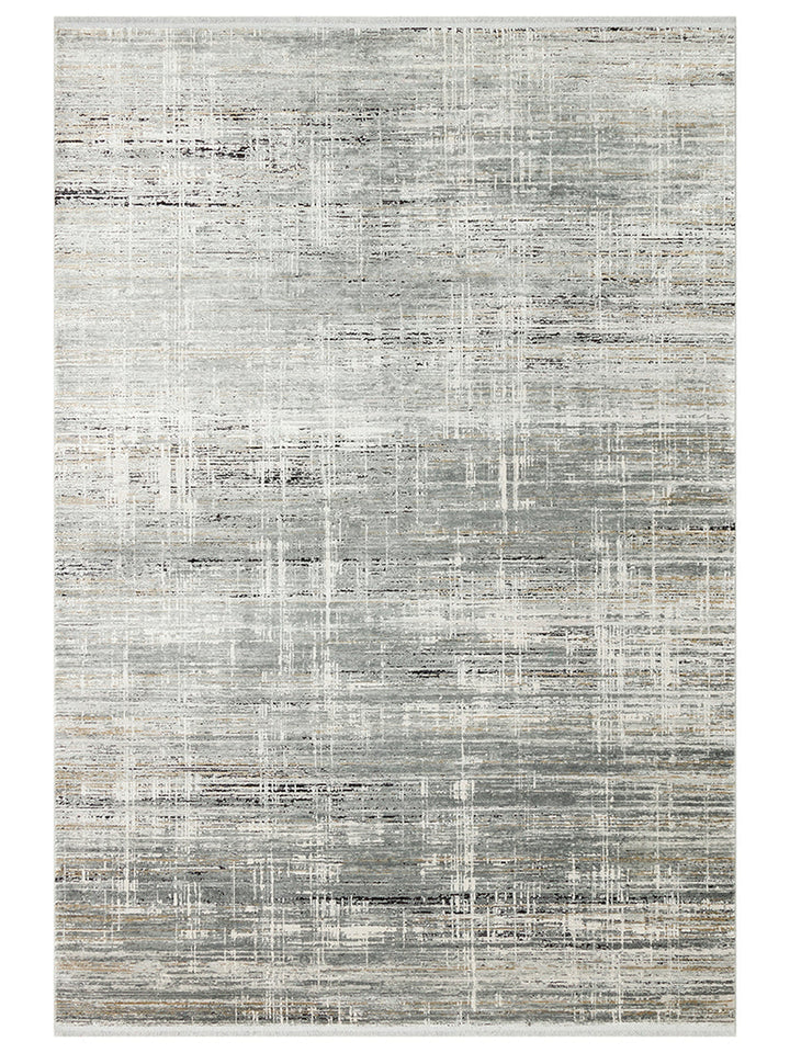 Lucia Serisi Modern Parlak Salon Oturma Odası Yatak Odası Antre Halı GREY - Carpetdocia
