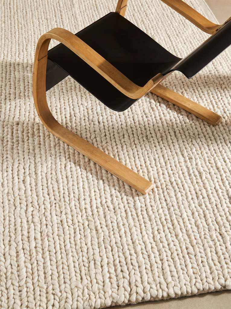 Tappeto fatto a mano Woolstar al 100% Lana Naturale con Motivo Kazak per Salotto, Soggiorno, Corridoio, Ingresso 07 L.BEIGE