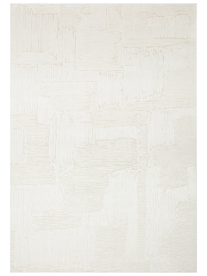 Mallorca Series Soft Textured Tight Woven Stylish Carpet BEIGE WHITE