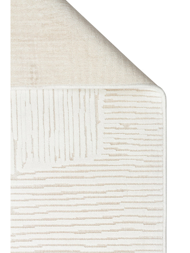 Mallorca Series Soft Textured Tight Woven Stylish Carpet BEIGE WHITE