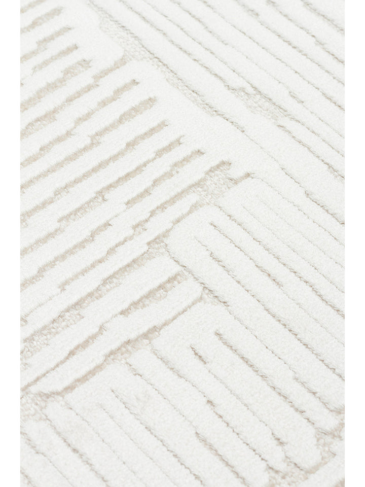 Mallorca Series Soft Textured Tight Woven Stylish Carpet BEIGE WHITE