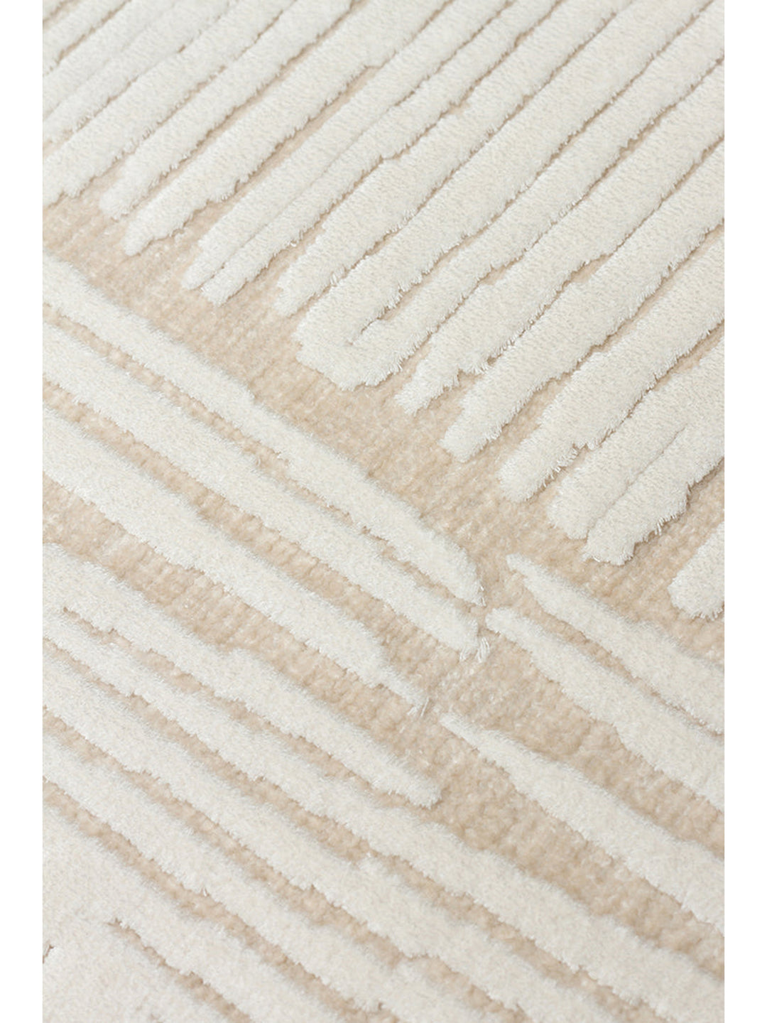 Mallorca Series Soft Textured Tight Woven Stylish Carpet BEIGE WHITE