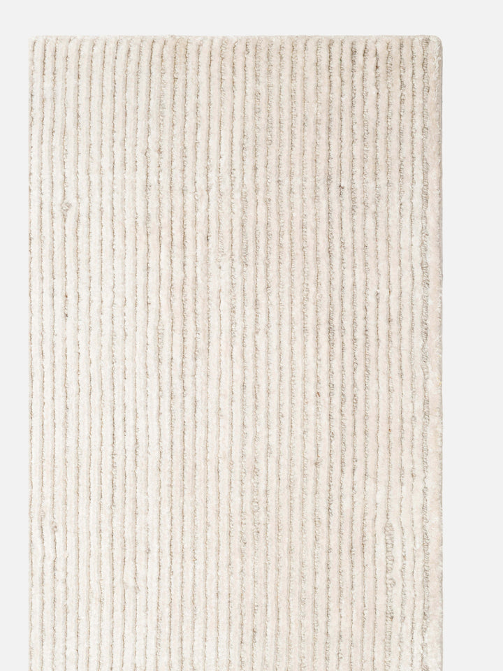Portofino Serisi %100 Naturel Viskon Yün Pamuk El Dokuma Modern Salon Oturma Odası Halı IVORY - Carpetdocia - görünüm 1