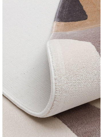 Monza Art Geometric Pattern High Quality Dense Weave Shiny Modern Living Room Carpet 06 CREAM GREY