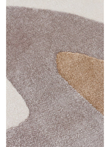Monza Art Geometric Pattern High Quality Dense Weave Shiny Modern Living Room Carpet 06 CREAM GREY