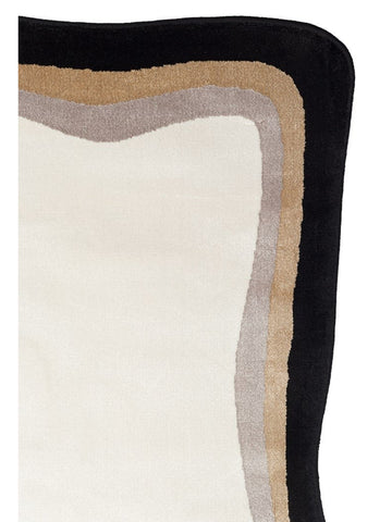 Monza Art Geometric Pattern High Quality Dense Weave Shiny Modern Living Room Carpet 11 CREAM GOLD