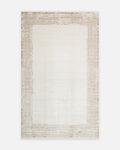 Tapis de salon brillant à tissage serré de haute qualité à motif Art déco série Mumbai 01 CRÈME OR