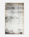 Tapis de salon brillant à tissage serré de haute qualité à motif classique série Mumbai 12 GRIS OR