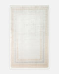 Tapis de salon brillant à tissage serré de haute qualité à motif moderne série Mumbai 07 CRÈME OR