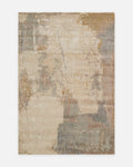 Florence Series Wool and Bamboo Silk Handwoven Rug PALE VANILLA PEBBLE