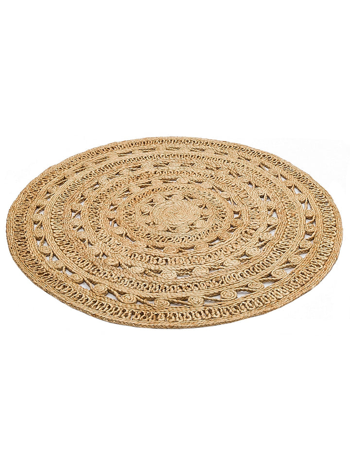 Only Jüt Yuvarlak ve Oval %100 Naturel Oturma Odası Antre Mutfak Balkon El Dokuma Halı CA106DHURIEXW - Carpetdocia