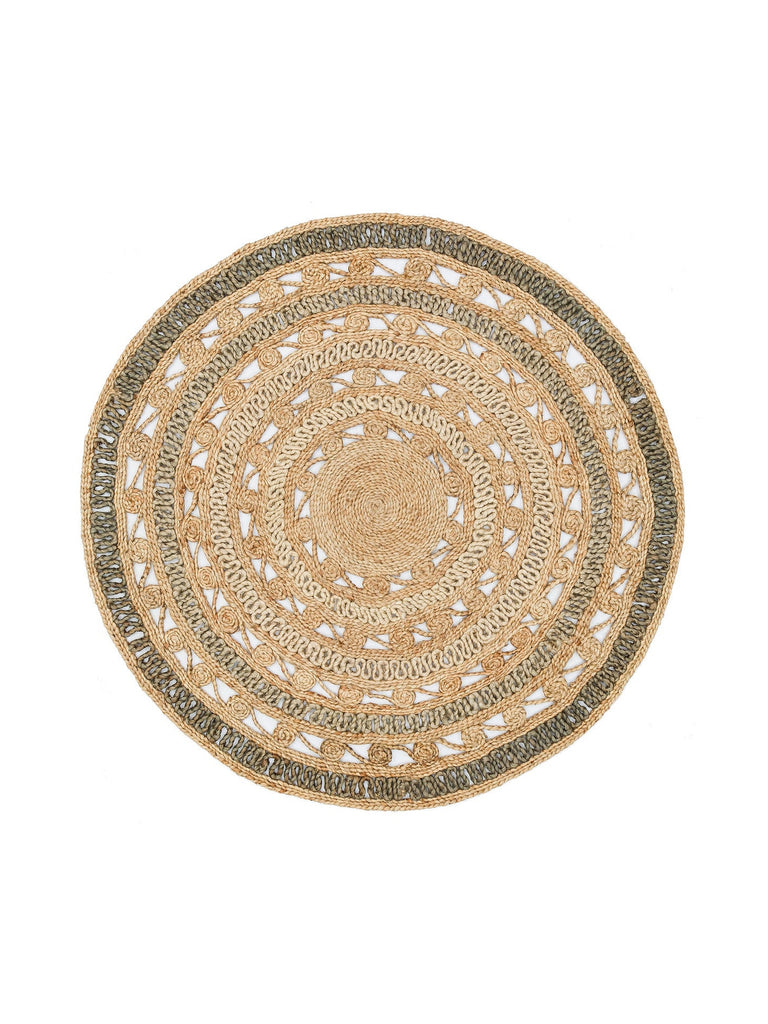 Only Jute Round and Oval 100% Natural Living Room Hallway Kitchen Balcony Handwoven Rug CA106NTGRDGXW