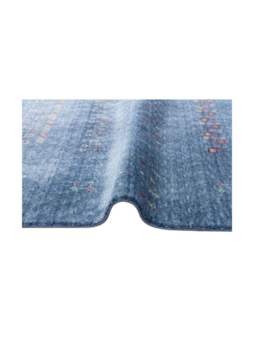Oushak Carnaval Tapis Uşak Moderne TENCEL™ 100 % Naturel, Facile à Nettoyer, Fait Main 06 BLUE  