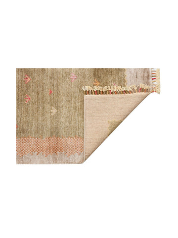 Oushak Carnaval %100 natürlich, leicht zu reinigen, handgefertigter TENCEL™ moderner Uşak-Teppich 07 BEIGE AUTUMN