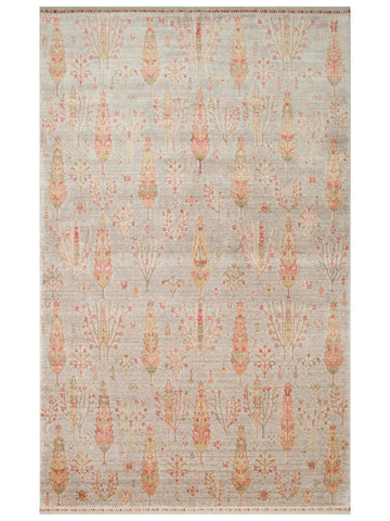 Oushak Carnaval %100 natürlich, leicht zu reinigen, handgefertigter TENCEL™ moderner Uşak-Teppich 08 BEIGE AUTUMN