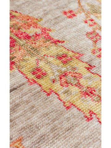 Oushak Carnaval %100 natürlich, leicht zu reinigen, handgefertigter TENCEL™ moderner Uşak-Teppich 08 BEIGE AUTUMN