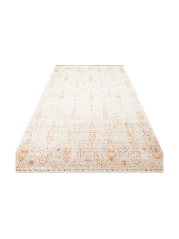Oushak Carnaval %100 natürlich, leicht zu reinigen, handgefertigter TENCEL™ moderner Uşak-Teppich 08 BEIGE AUTUMN
