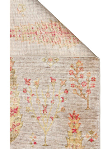 Oushak Carnaval %100 natürlich, leicht zu reinigen, handgefertigter TENCEL™ moderner Uşak-Teppich 08 BEIGE AUTUMN