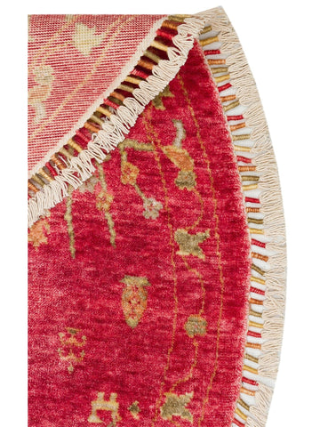 Oushak Carnaval %100 natürlich, leicht zu reinigen, handgefertigter TENCEL™ moderner Uşak-Teppich 08 RED AUTUMN Q