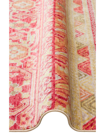 Oushak Carnaval سجادة أُشاق حديثة مصنوعة يدوياً من TENCEL™ 100% طبيعية سهلة التنظيف 17 RED AUTUMN