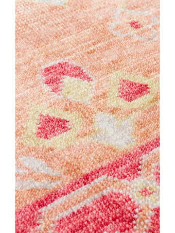 Oushak Carnaval سجادة أُشاق حديثة مصنوعة يدوياً من TENCEL™ 100% طبيعية سهلة التنظيف 17 RED AUTUMN