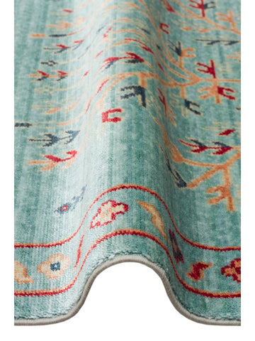 Oushak Carnaval Tappeto Uşak moderno TENCEL™ realizzato a mano, 100% naturale, facile da pulire 22 TURQUOISE