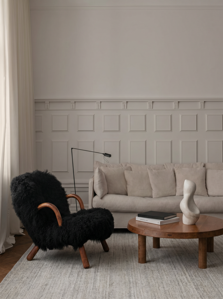 Tapis Paglia série 100% laine naturelle de Nouvelle-Zélande, nœud sumac fait main pour salon, séjour GRIS