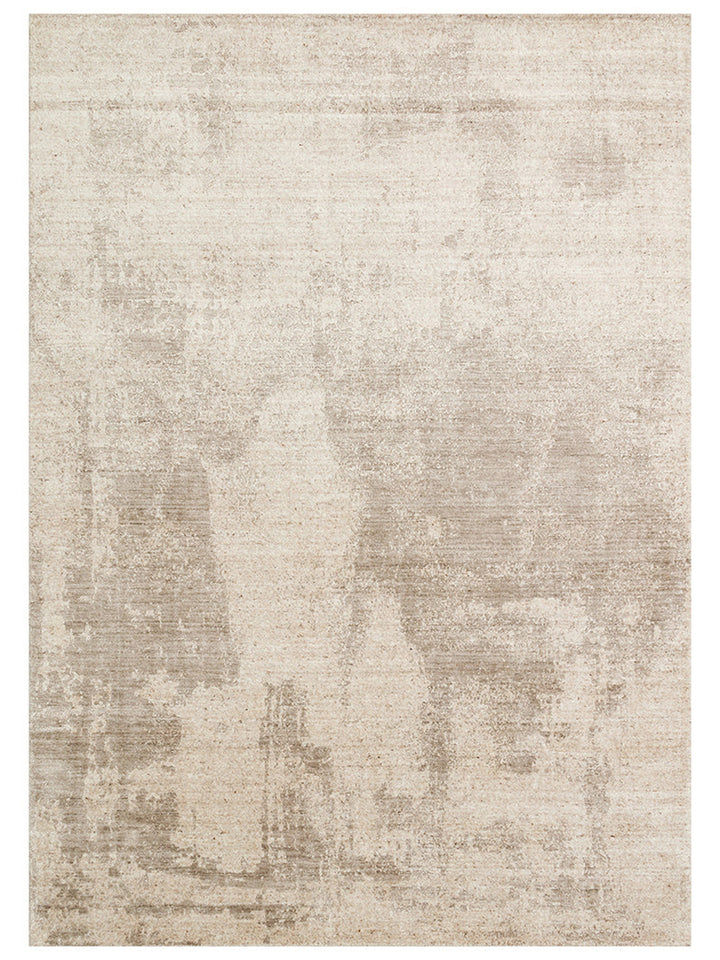 Palette Serisi %100 Naturel Yün Viskon Pamuk El Dokuma İskandinav Salon Oturma Odası Halı NATBEG - Carpetdocia