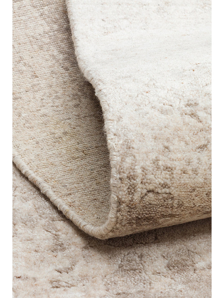 Palette Serisi %100 Naturel Yün Viskon Pamuk El Dokuma İskandinav Salon Oturma Odası Halı NATBEG - Carpetdocia
