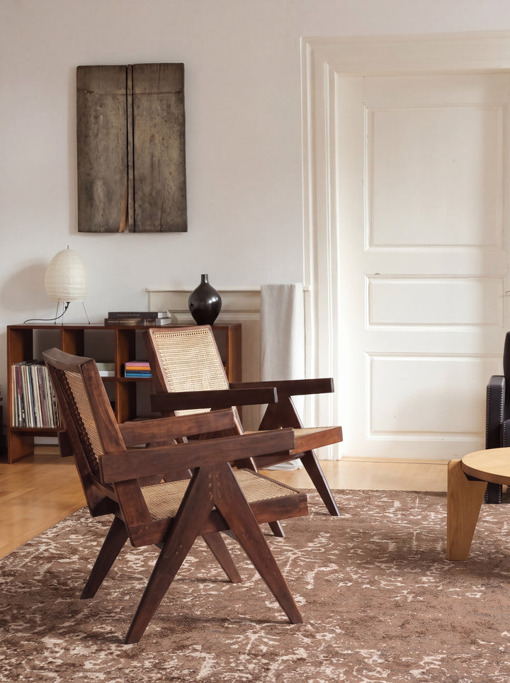 Ruggadocia Damask Mocha Vintage Desenli Halı mekan görünümü 1