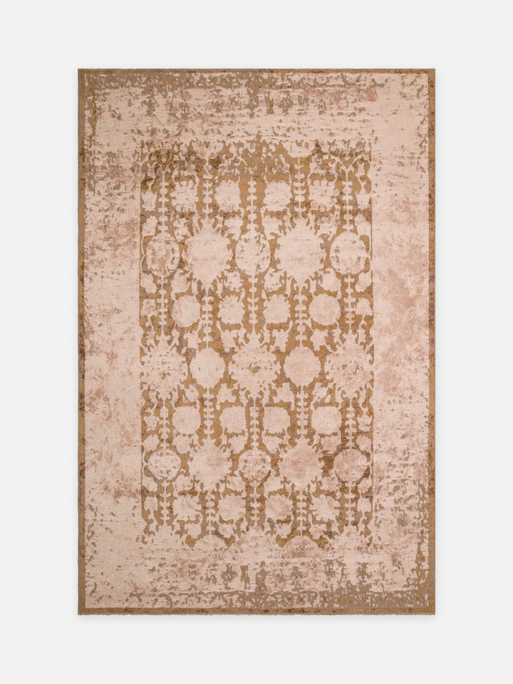 Ruggadocia Khotan Kafes Desenli Halı kuşbakışı