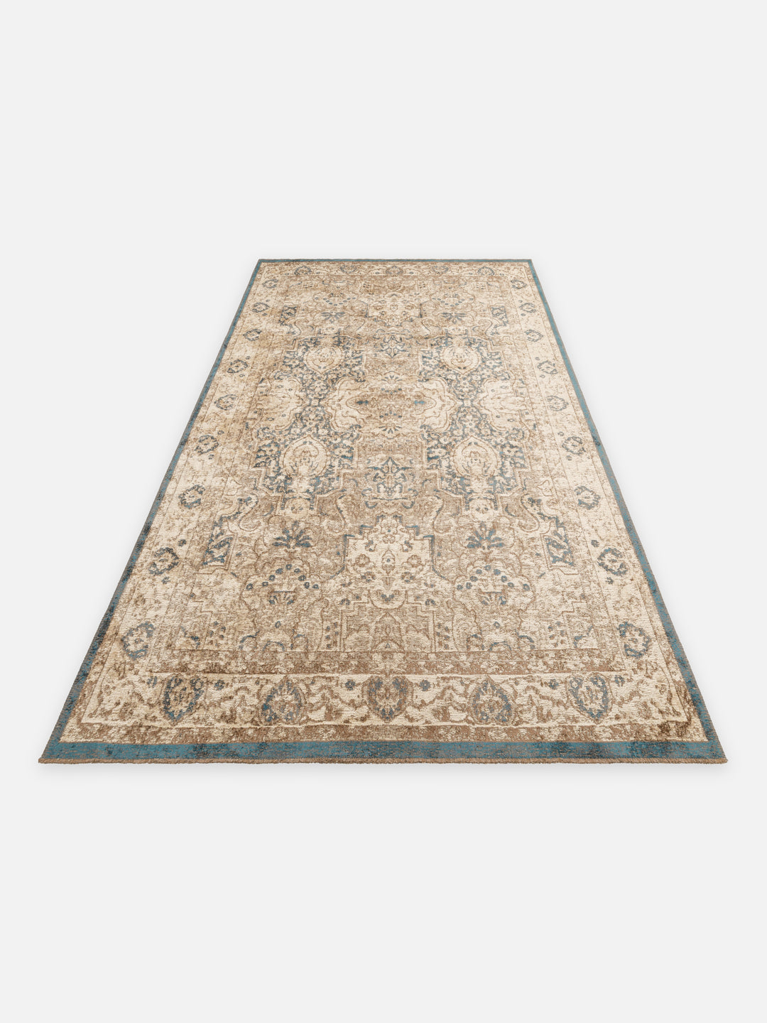 Ruggadocia Serapi Petrol Vintage Desenli Halı detay
