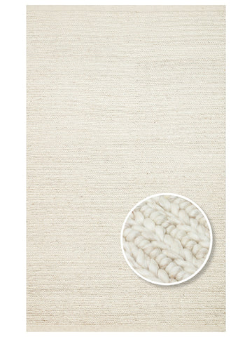 Woolstar %100 Naturel Kazak Desenli Salon Oturma Odası Koridor Antre El Dokuma Örgü Halı 07 L.BEIGE - Carpetdocia