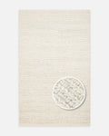 Tappeto intrecciato a mano Woolstar al 100% Lana Naturale con Motivo Kazak per Salotto, Soggiorno, Corridoio, Ingresso 07 L.BEIGE