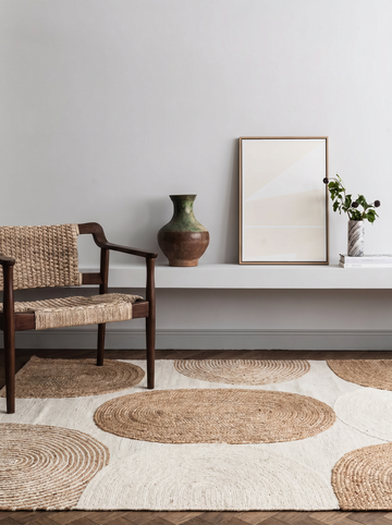 Tappeto Woolstar 902NATWHITE, 100% Naturale, Motivo Kazak, Fatto a Mano, per Salotto, Corridoio e Ingresso